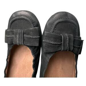 Abeo Bio System Tatum 8 N Black Ballet Flat Leather Bow Office Comfort Casual